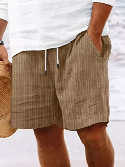 Short décontracté pour homme avec cordon de serrage à la taille short de plage d'été léger