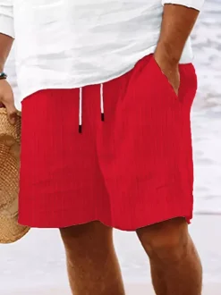Short décontracté pour homme avec cordon de serrage à la taille short de plage d'été léger