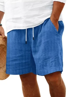 Short décontracté pour homme avec cordon de serrage à la taille short de plage d'été léger