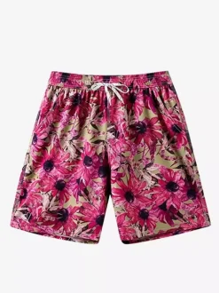 Short de plage pour homme coupe ample grande taille short de bain d'été longueur genou séchage rapide
