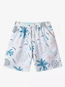 Short de plage pour homme coupe ample grande taille short de bain d'été longueur genou séchage rapide
