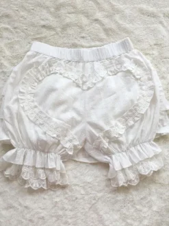 Short lolita blanc lâche en jacquard Bloomers de Sweet Lolita Déguisements Halloween