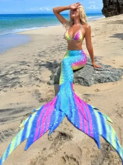 Sirène Ensemble de bikini pour femmes maillots de bain de plage d'été sirène
