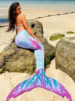 Sirène Ensemble de bikini pour femmes maillots de bain de plage d'été sirène