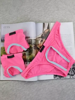 Slip en nylon avec passepoil découpé pour lingerie sexy