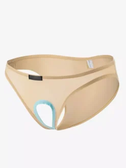 Slip en nylon avec passepoil découpé pour lingerie sexy