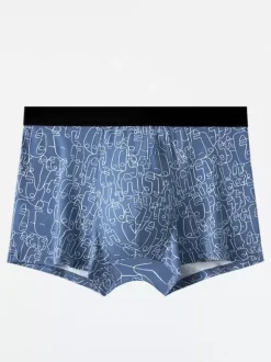 Slip Pour Homme En Coton Confortable Imprimé Sous-Vêtement