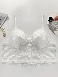 Sous-Vêtements Corset à Bretelle Tops Pour Femme Bustiers Lingerie Noir Sexy En Dentelle