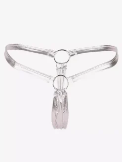 Sous-vêtements Culottes Femmes Slip Invisibles Vernis avec Boucles Métales sans Couture Confortables Unicolores Elastique