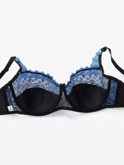 Soutien-Gorge De Lingerie Brodé Fleur Bicolore Sous-Vêtements Femme