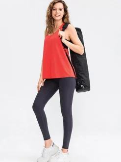 Soutien-gorge De Yoga Col Rond Nylon Top De Tennis Sans Manches Pour Femme Sport