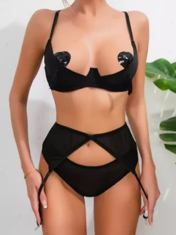 Soutiens-gorge Lingerie Femme Sous-Vêtement Rose Dentelle