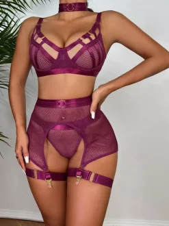 Soutiens-Gorge Lingerie Sous-vêtement Sexy Pour Femme Noir