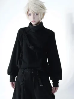 Steampunk Lolita Manteaux Noir Top Automne Lolita