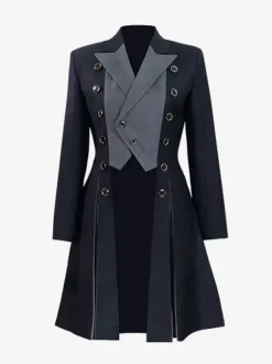 Steampunk Lolita Manteaux Gris Hiver Lolita Vintage