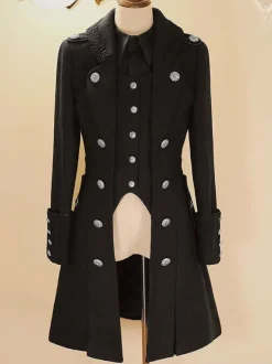 Steampunk Lolita Manteaux Noir Automne Lolita
