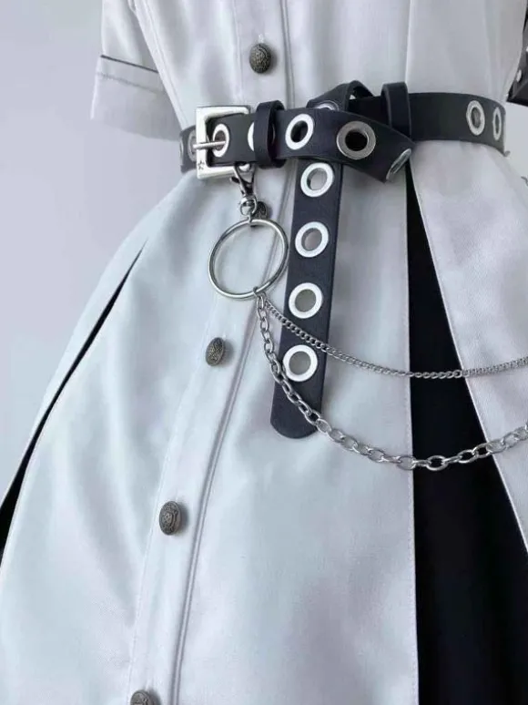 Steampunk Lolita Accessoire Noire Chaine PU Divers