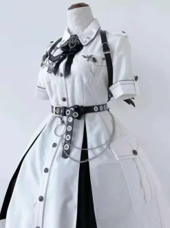 Steampunk Lolita Accessoire Noire Chaine PU Divers