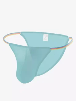 String transparent pour homme culotte sexy avec pochette slip lingerie