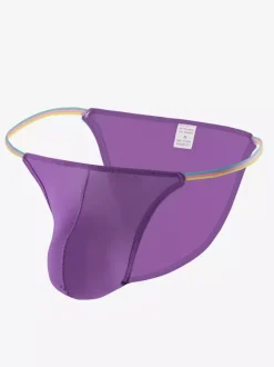 String transparent pour homme culotte sexy avec pochette slip lingerie