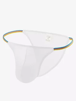 String transparent pour homme culotte sexy avec pochette slip lingerie