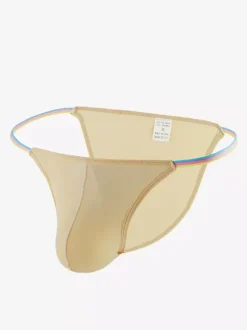 String transparent pour homme culotte sexy avec pochette slip lingerie