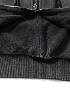 Sweat À Capuche En Polyester Manches Longues Glissière Éclaire Décontracté Homme