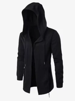 Sweat À Capuche Veste Simple Sport À Manches Longues En Polyester Homme