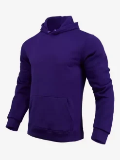 Sweat À Capuche En Polyester À Manches Longues Poches Homme