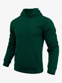Sweat À Capuche En Polyester À Manches Longues Poches Homme