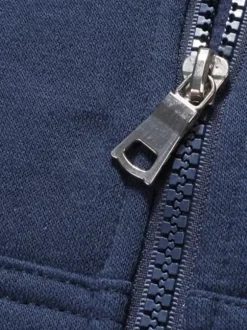 Sweat À Capuche Zipper En Polyester À Manches Longues Poches Décontracté Homme