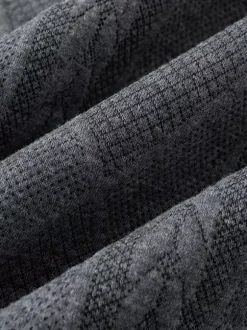 Sweat-shirt texturé pour homme col rabattu manches longues style polo rétro avec poignets et ourlet côtelés