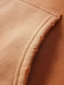 Sweat-shirt délavé en polaire pour homme Sweat-shirt à capuche vieilli pour homme