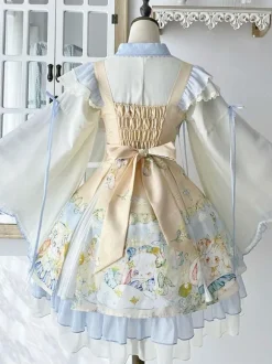 Sweet Lolita Outfits Accessoire de couvre-chef sans manches en jacquard bleu bébé