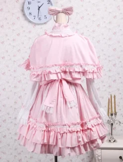 Sweet Rose Lotila OP robe et Cape avec des arcs et des volants Déguisements Halloween