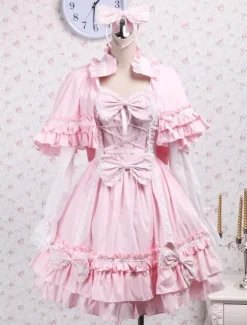 Sweet Rose Lotila OP robe et Cape avec des arcs et des volants Déguisements Halloween
