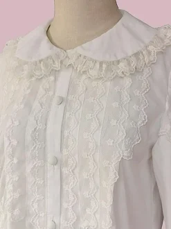 Sweet Lolita Blouses Lolita Top Infanta Manches Longues Chemise Lolita Blanche