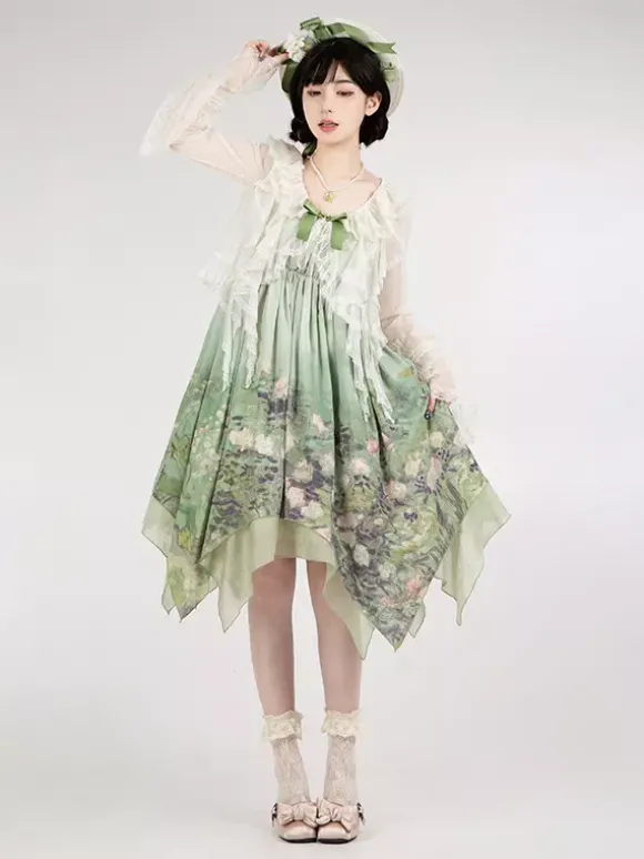 Sweet Lolita Cover-ups Haut en dentelle à volants violets Cache-maillot en polyester à pois Vêtements d'extérieur Lolita