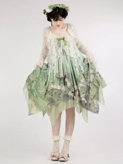 Sweet Lolita Cover-ups Haut en dentelle à volants violets Cache-maillot en polyester à pois Vêtements d'extérieur Lolita