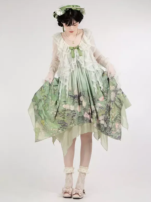 Sweet Lolita Cover-ups Haut en dentelle à volants violets Cache-maillot en polyester à pois Vêtements d'extérieur Lolita