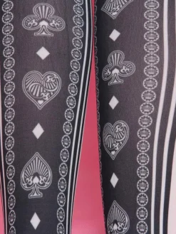 Sweet Lolita Jersey rayure noire imprimé chaussettes Lolita Déguisements Halloween