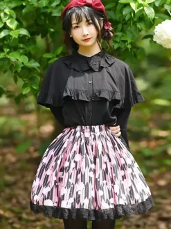 Sweet Lolita SK Lace As Image Jupes Lolita à imprimé floral