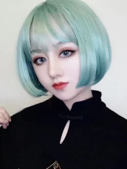 Sweet Lolita Wig Perruque courte Bob Light Grey Lolita Hair Déguisements Halloween