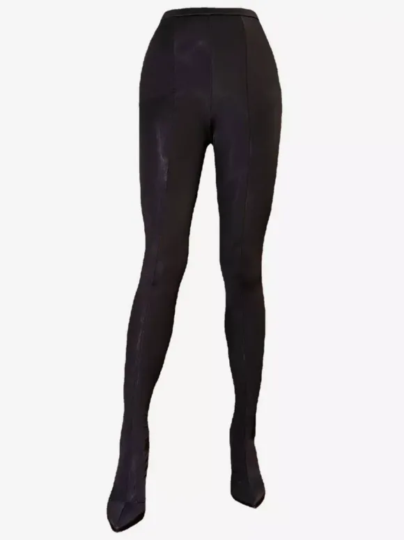 Talon Aiguille Cuissardes Pantalon Bottes Tissu Élastique Femme Sexy