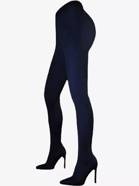 Talon Aiguille Cuissardes Pantalon Bottes Tissu Élastique Femme Sexy