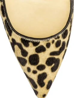 Talon haut escarpins femme bout pointu impimerie léopart