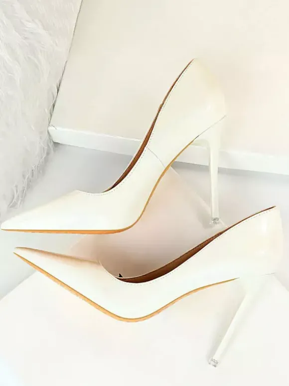 Talon haut escarpins femme bout pointu