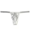 T Back For Men Undershirt Snake Print Polyester Blanc Sous-Vêtements Sexy