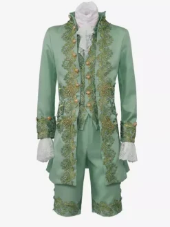 Tenue rétro vintage médiévale Renaissance manteau et pantalon style prince gentleman brodé déguisement homme carnaval royal mascarade carnaval de Venise