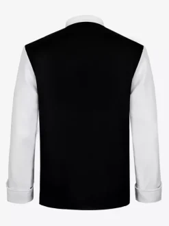 Top Noir Vintage Col À Volants Imprimé Manches Longues Costumes Rétro Homme Bourgogne